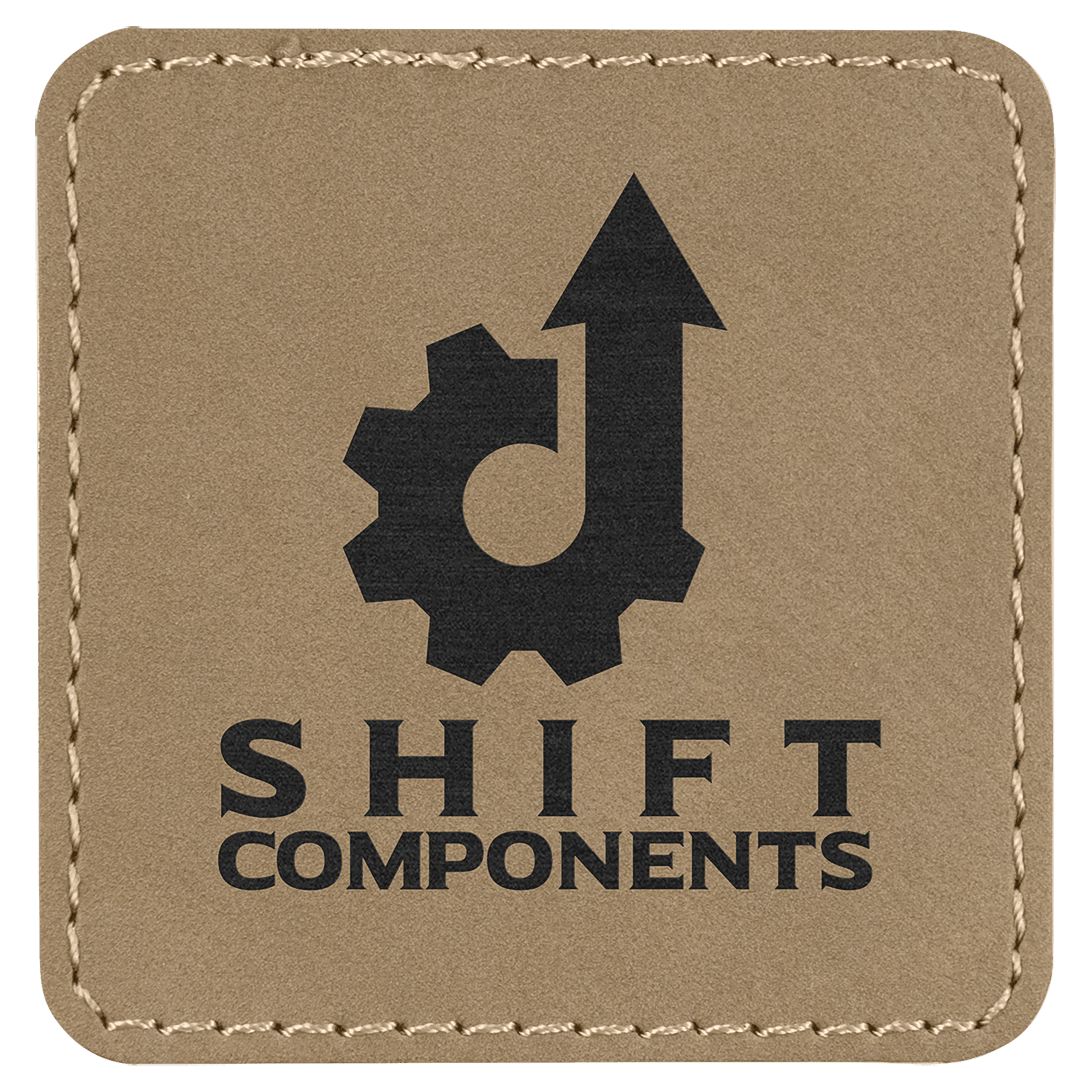 2 1/2" x 2 1/2" Square Laserable Leatherette Patch with Kota Pro Adhesive - JDS