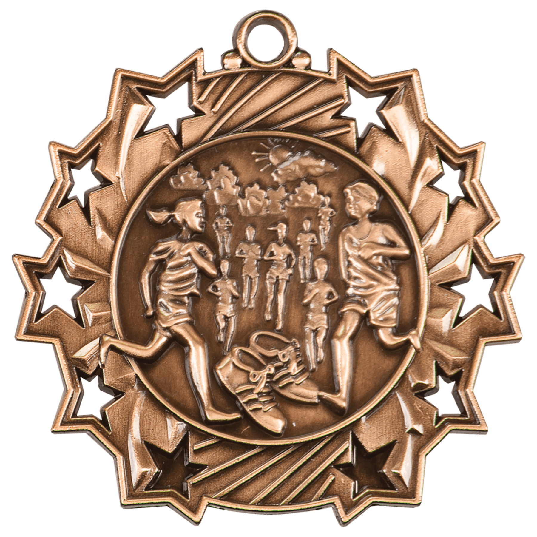 2 1/4" Antique Cross Country Ten Star Medal - JDS
