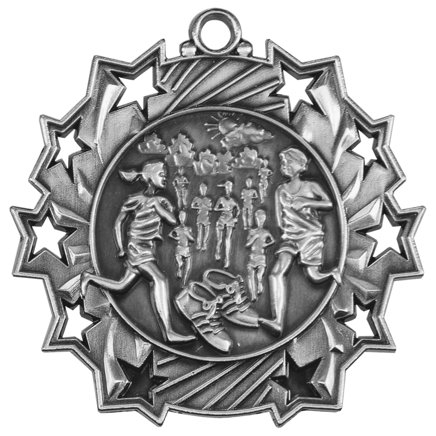 2 1/4" Antique Cross Country Ten Star Medal - JDS