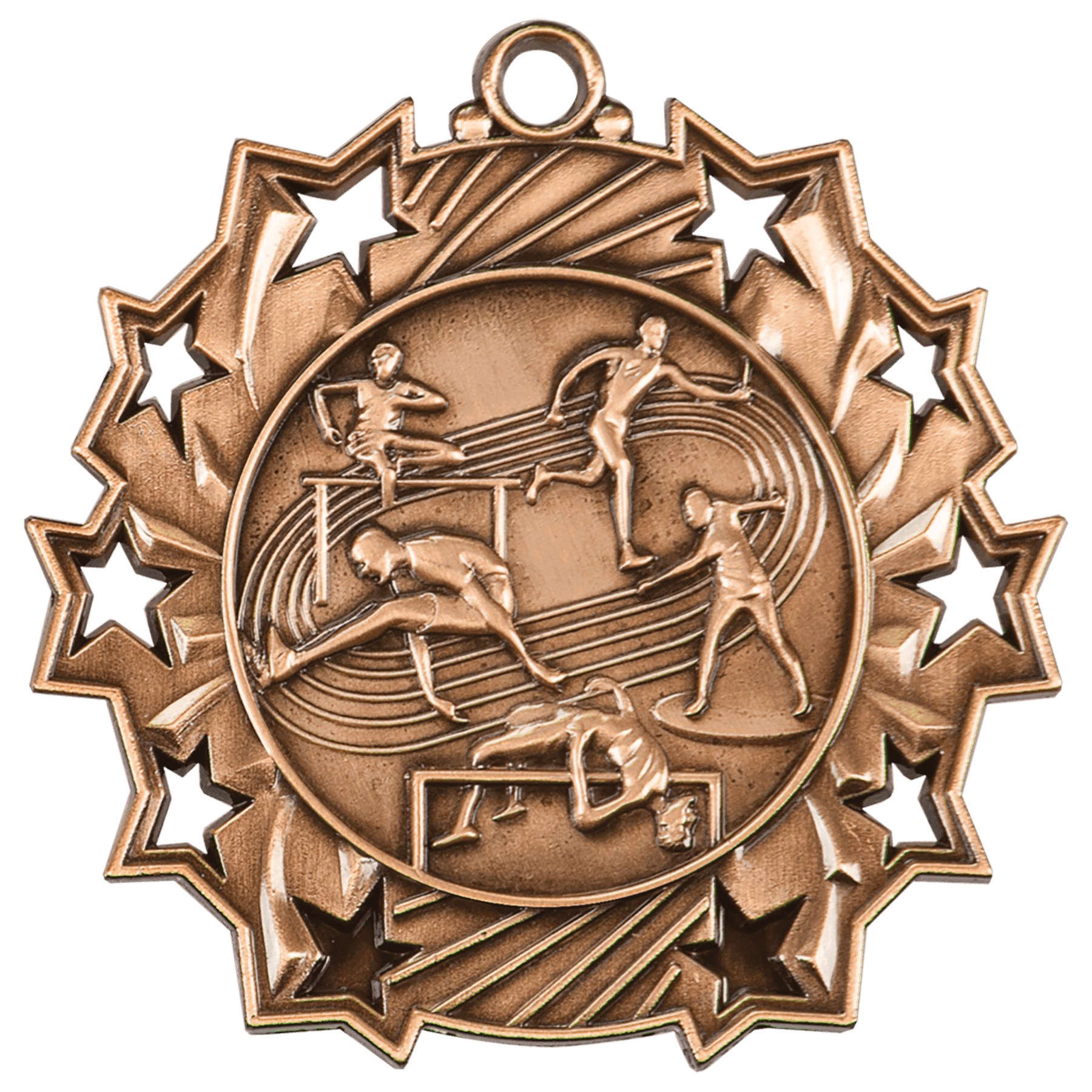 2 1/4" Antique Track & Field Ten Star Medal - JDS