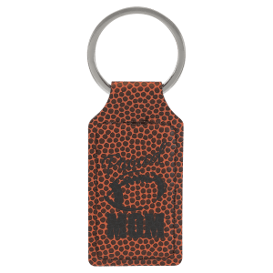 2 3/4" x 1 1/4" Football Laserable Leatherette Rectangle Keychain - GFT2382 - Austin Print Co.