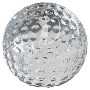 2 3/8" Crystal Golf Ball Paperweight - CRY7107S - Austin Print Co.