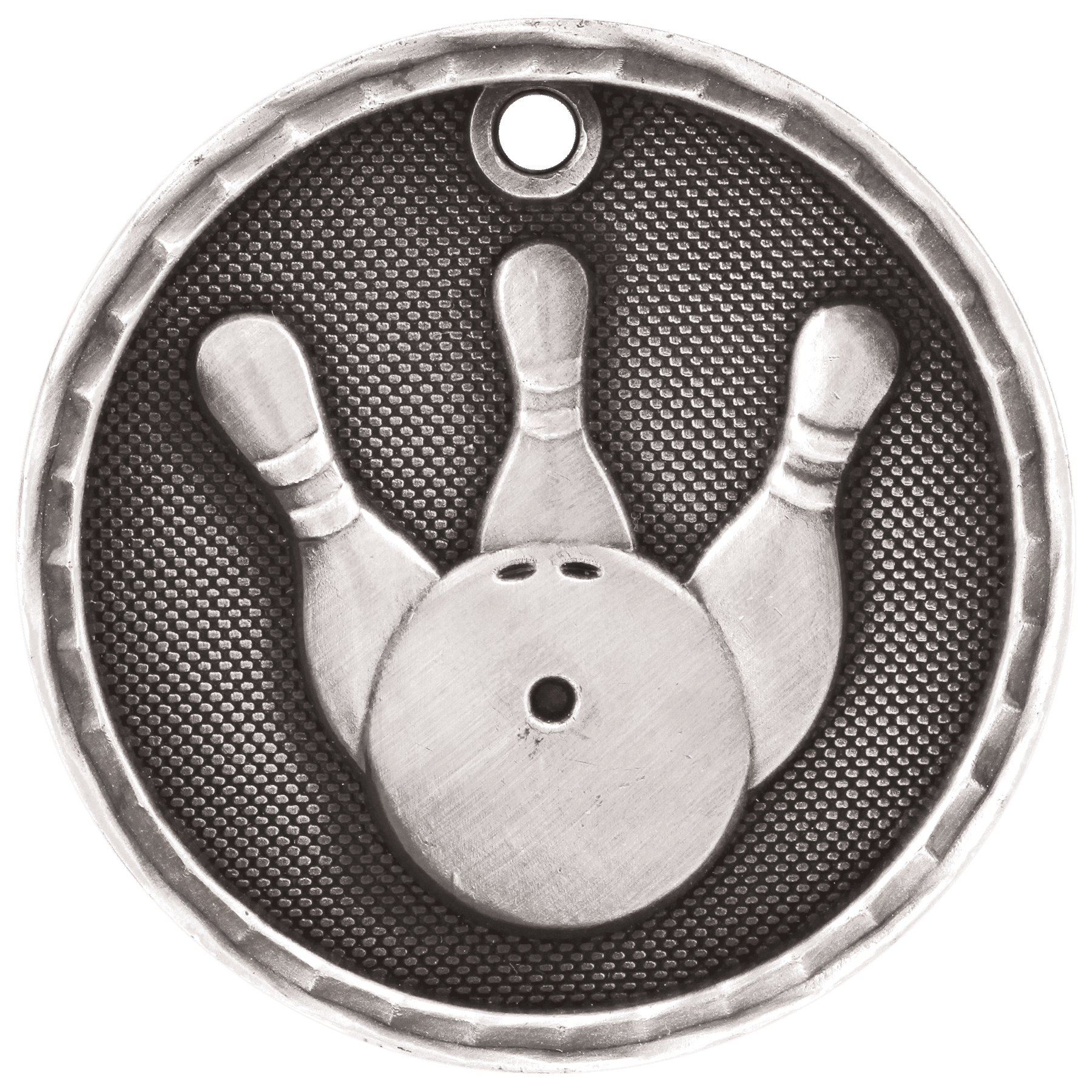2" Antique 3D Bowling Medal - JDS