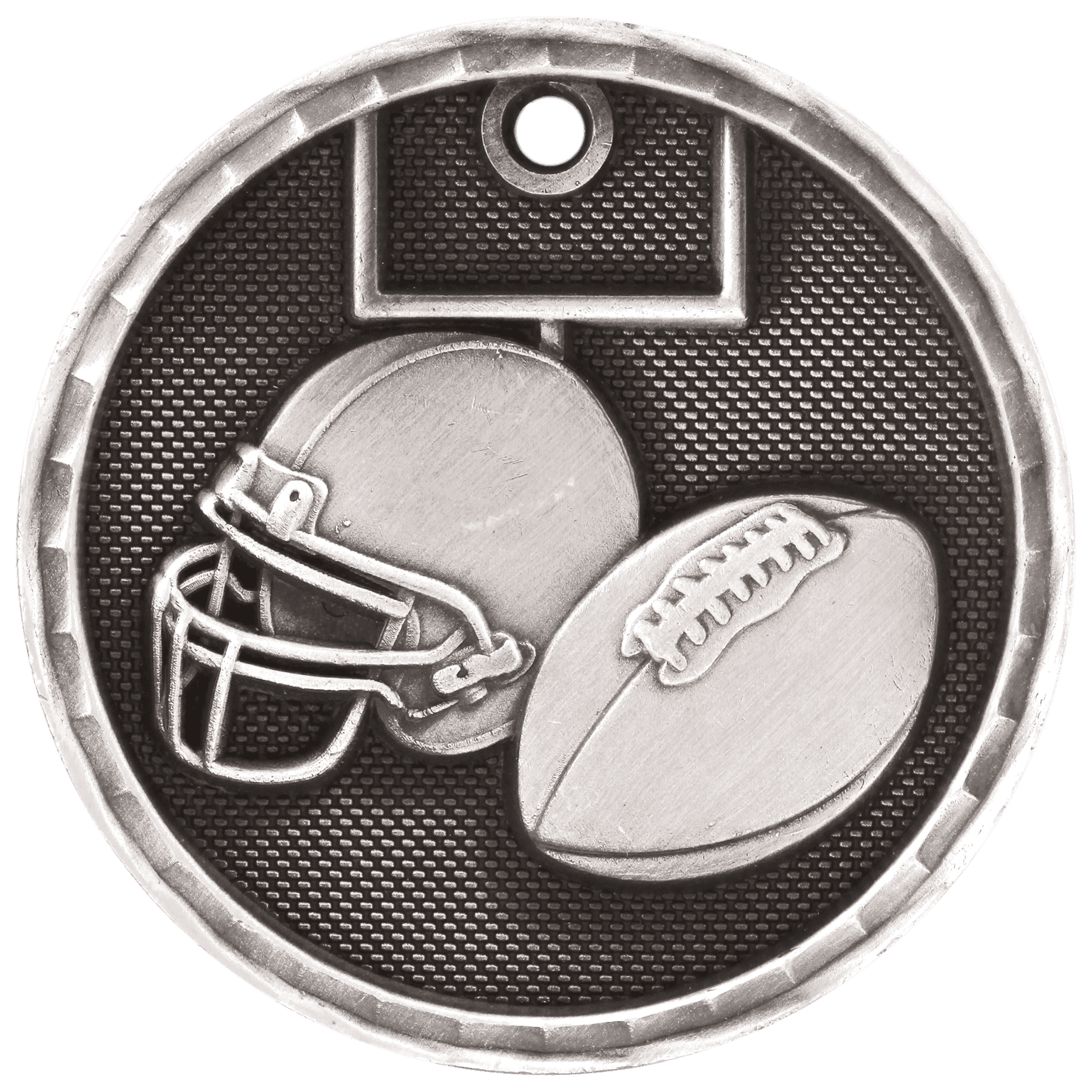 2" Antique 3D Football Medal - JDS