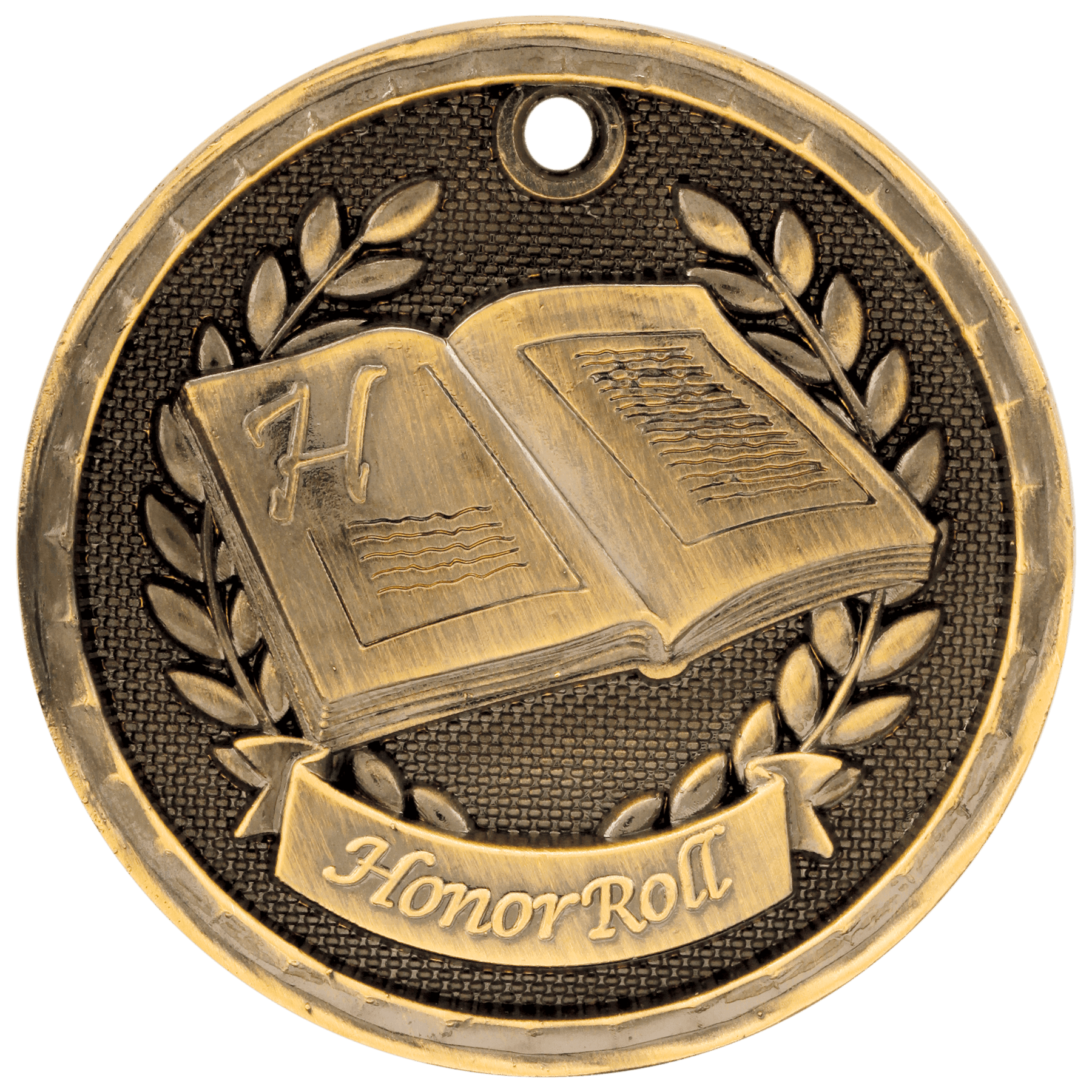 2" Antique 3D Honor Roll Medal - JDS