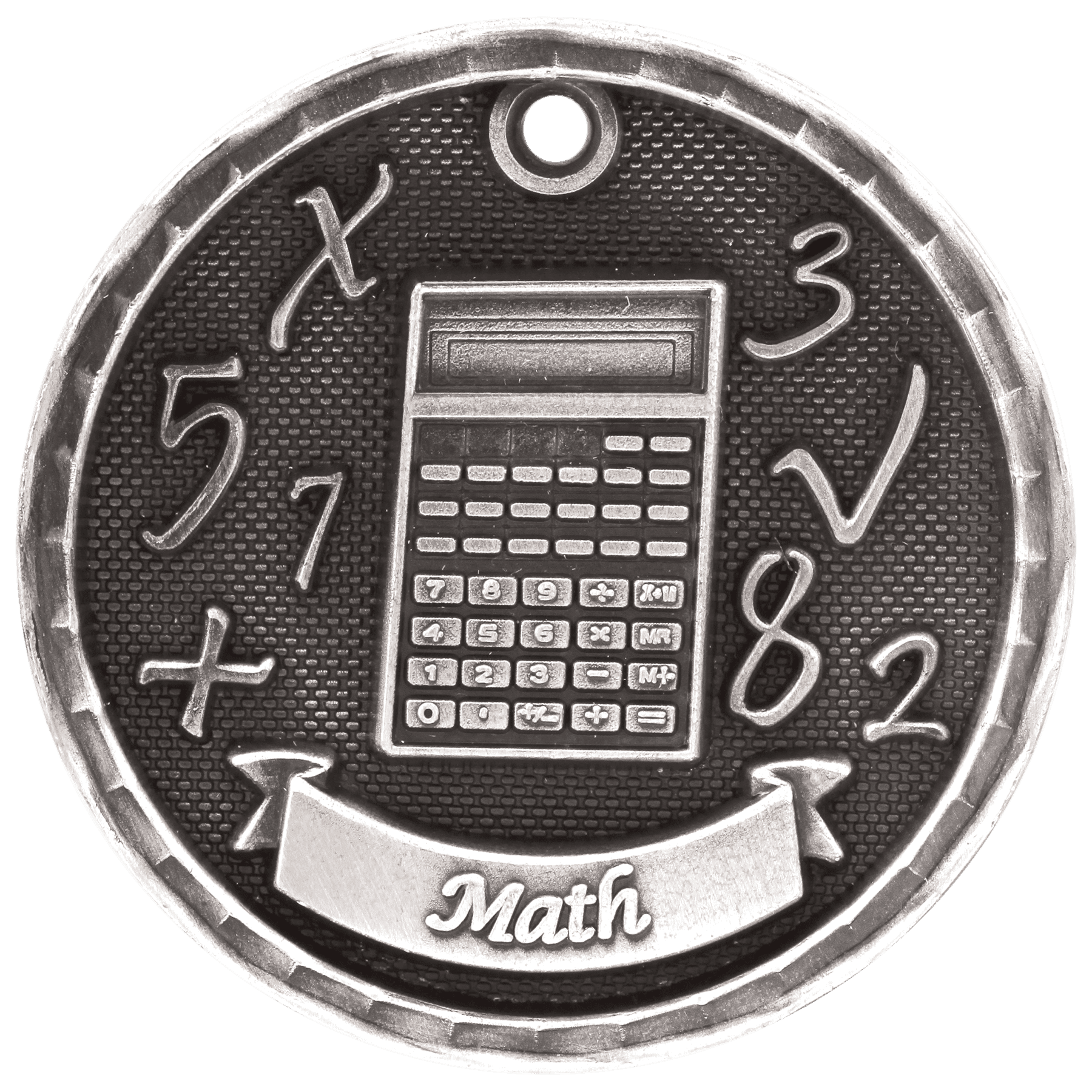 2" Antique 3D Math Medal - JDS