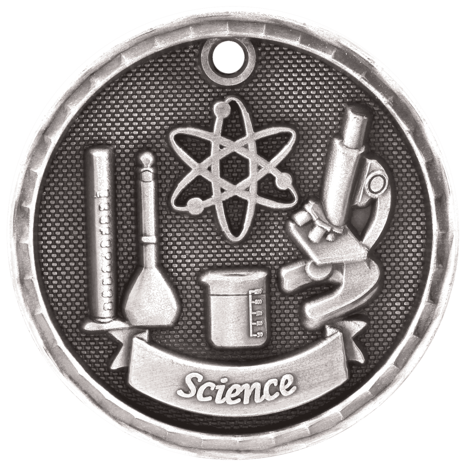 2" Antique 3D Science Medal - JDS