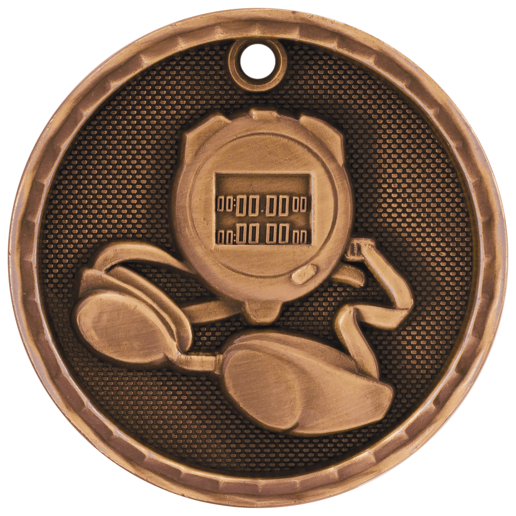 2" Antique 3D Swimming Medal - JDS
