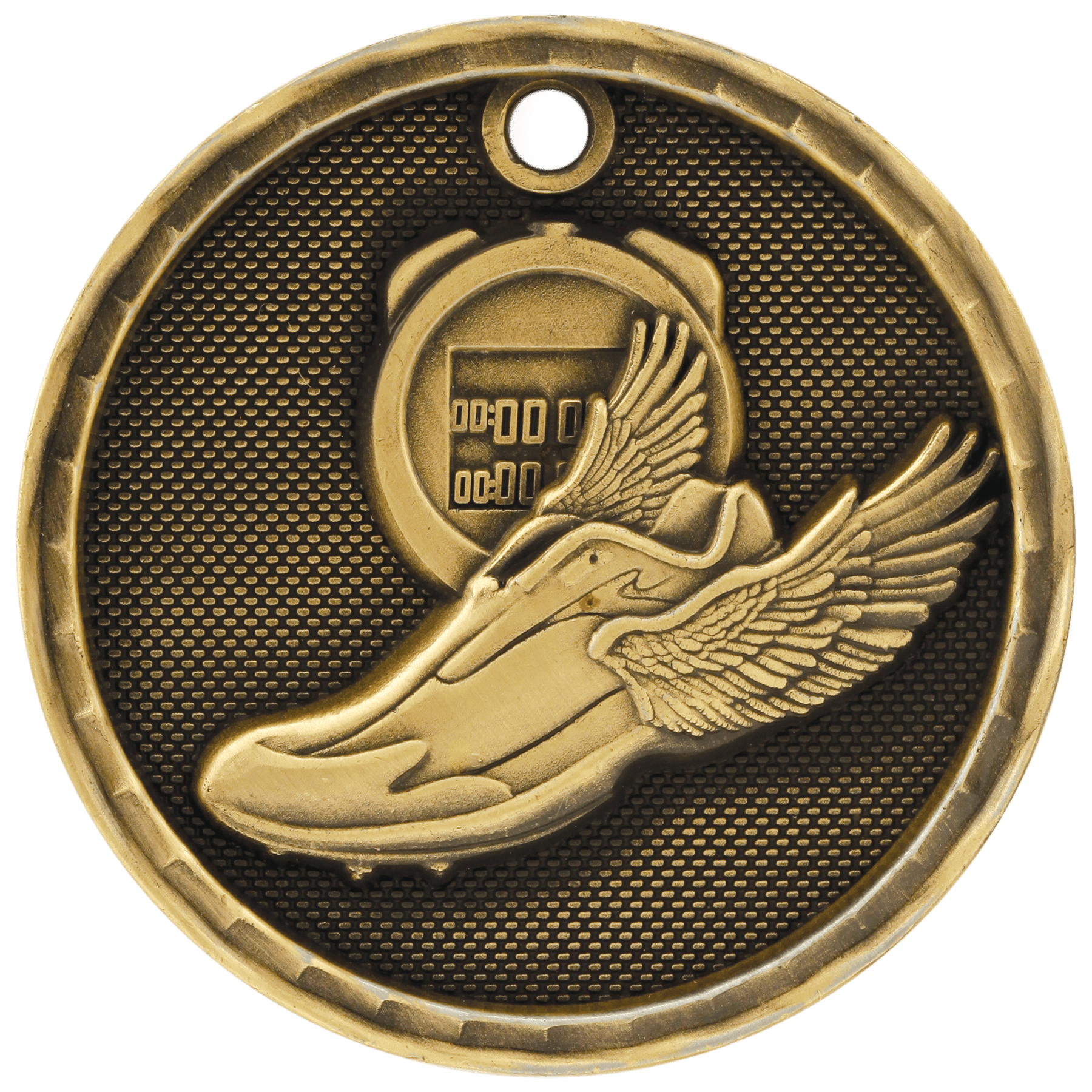 2" Antique 3D Track Medal - JDS