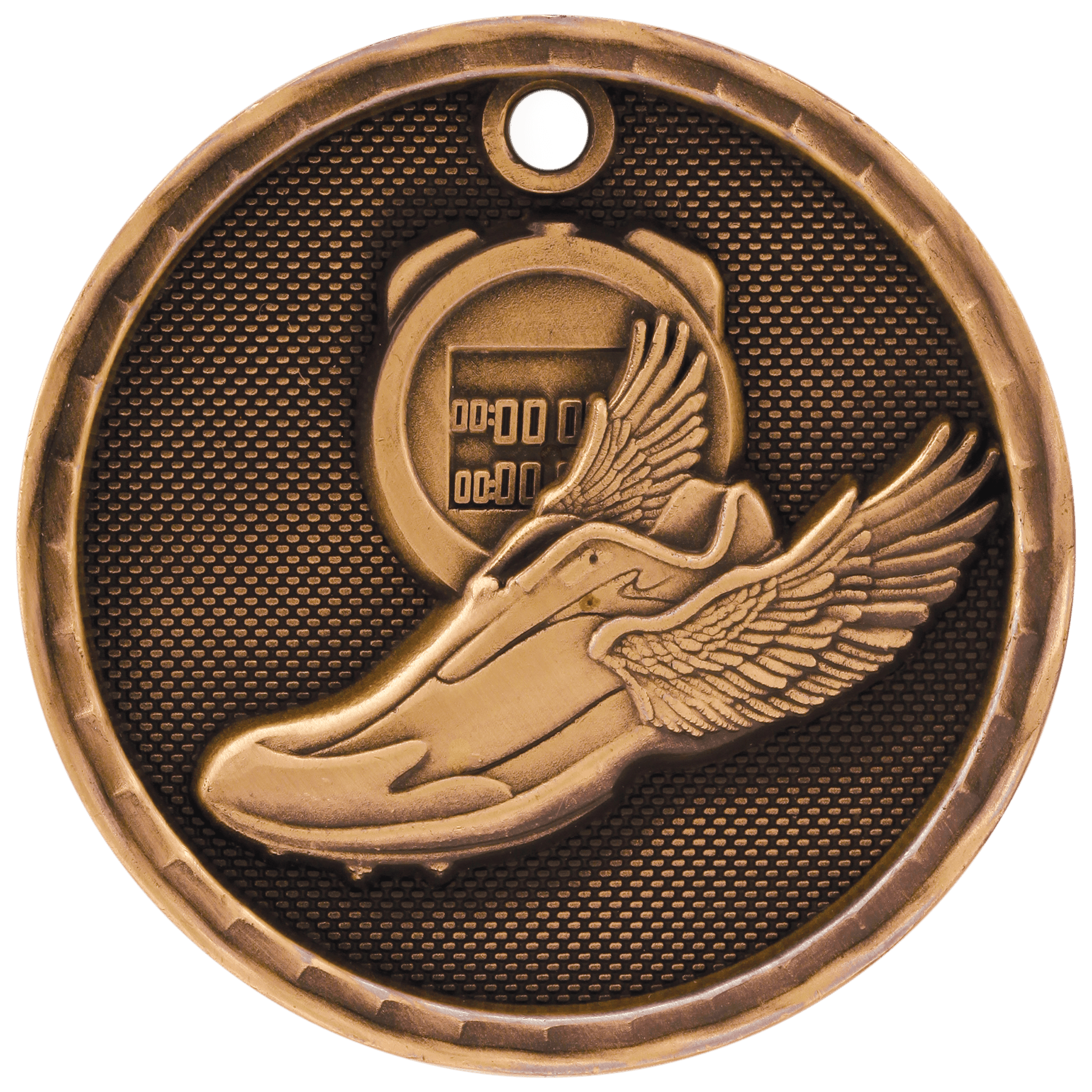 2" Antique 3D Track Medal - JDS