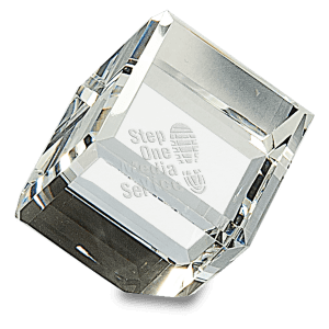 2" x 2" Crystal Cube - CRY048M - Austin Print Co.