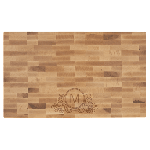 22" x 13" x 1 1/2" Maple Butcherblock Cutting Board - GFT486 - Austin Print Co.