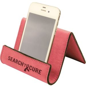 3 1/2" x 2 1/2" Pink Laserable Leatherette Holder Easel - GFT404 - Austin Print Co.