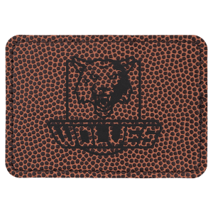 3 1/2" x 2 1/2" Rectangle Football Laserable Leatherette Patch with Adhesive - PTH215 - Austin Print Co.