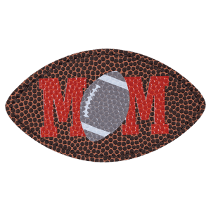 3 1/2" x 2" Football Shaped Laserable Leatherette Patch with Adhesive - PTH010 - Austin Print Co.