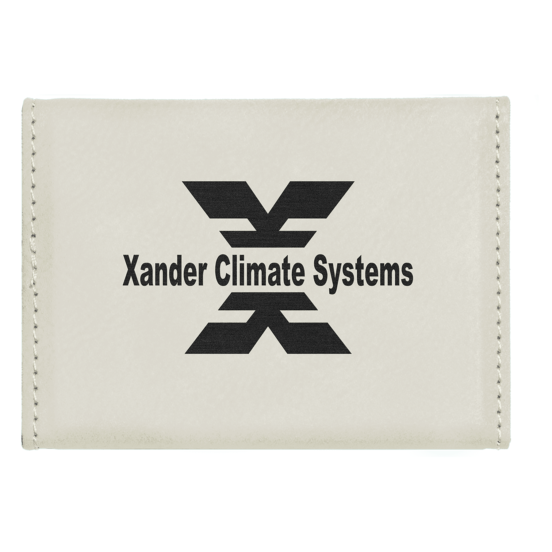 3 3/4" x 2 3/4" Laserable Leatherette Hard Business Card Holder - JDS