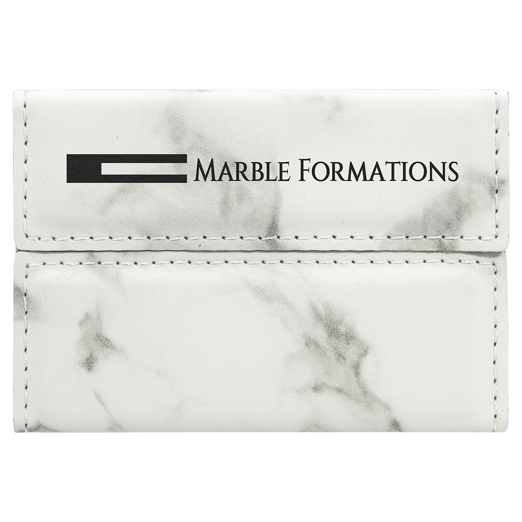 3 3/4" x 2 3/4" Laserable Leatherette Hard Business Card Holder - JDS