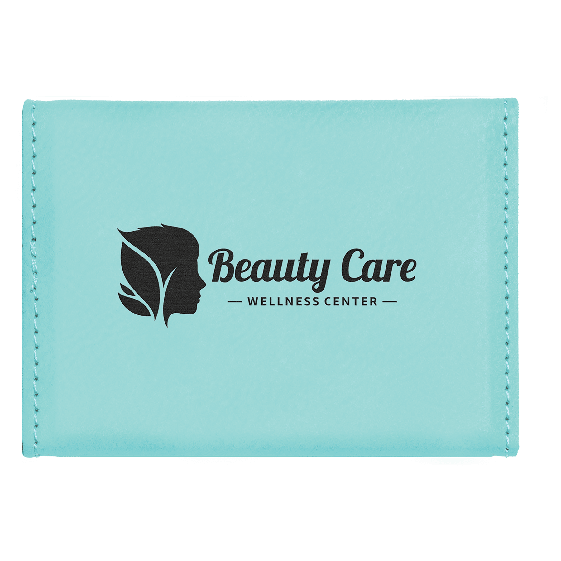 3 3/4" x 2 3/4" Laserable Leatherette Hard Business Card Holder - JDS