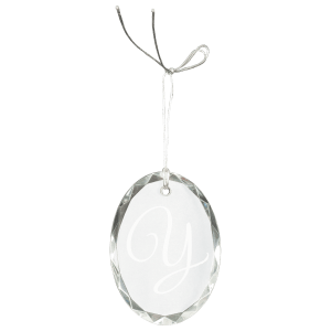3" Crystal Faceted Oval Ornament - CRY3617 - Austin Print Co.