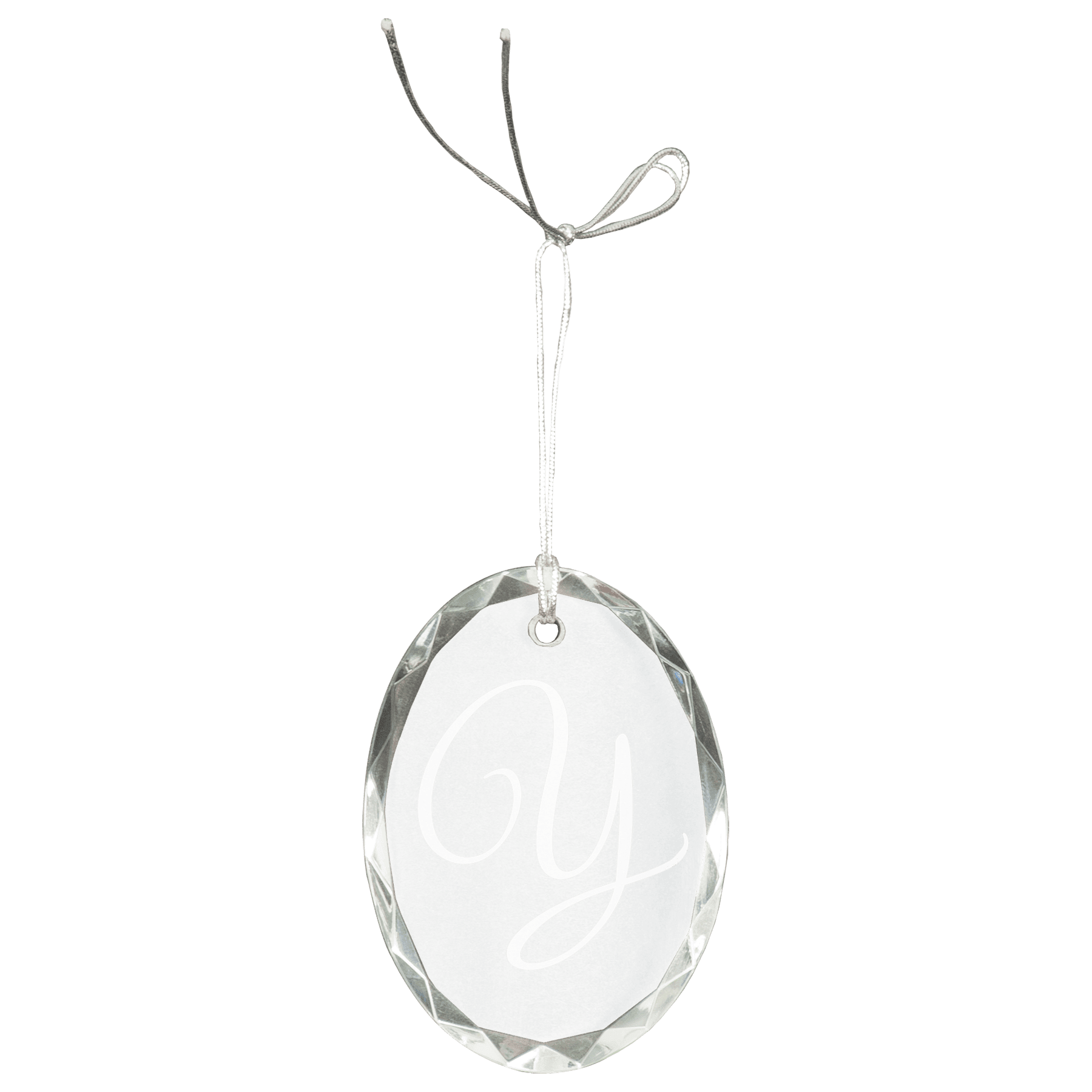 3" Crystal Faceted Oval Ornament - JDS