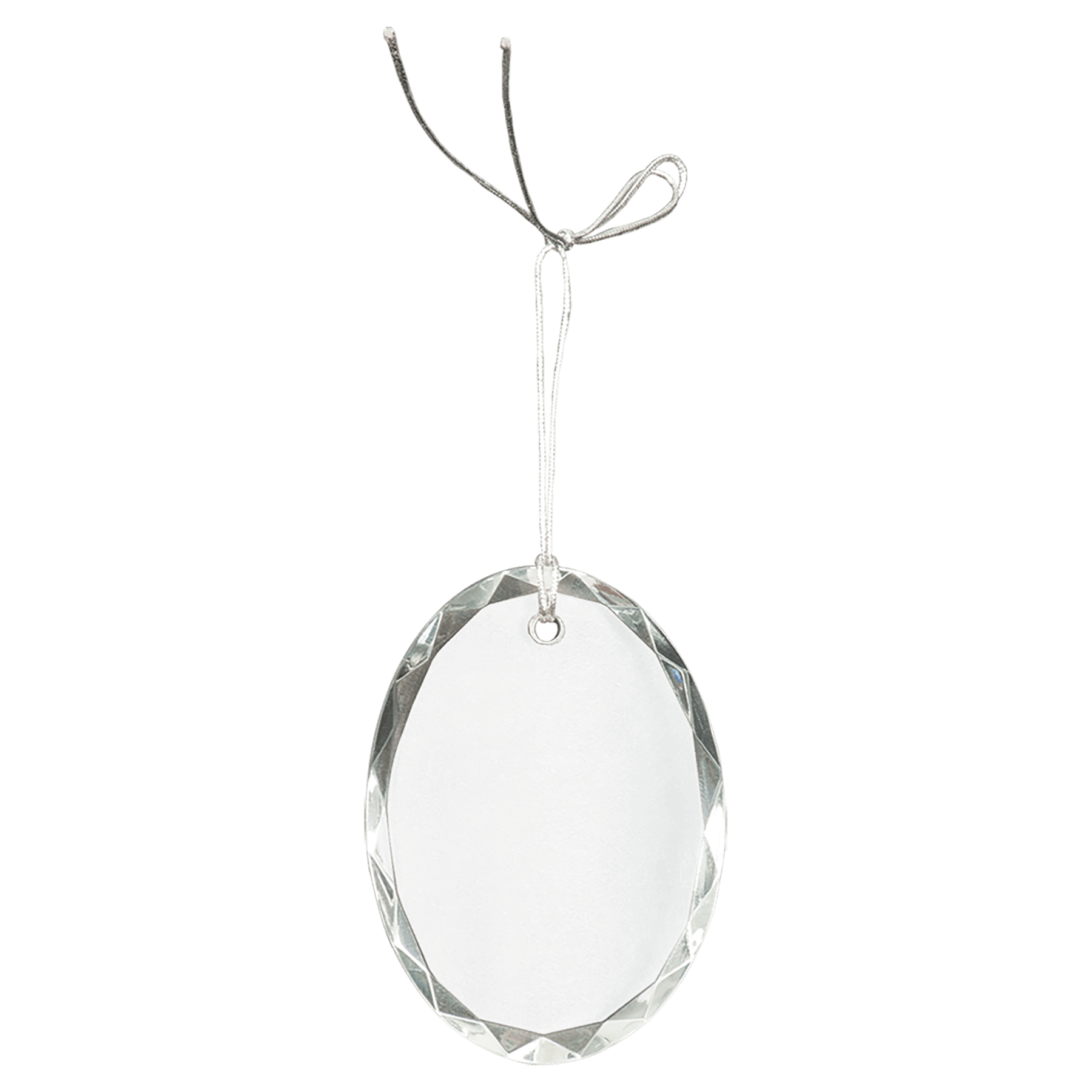 3" Crystal Faceted Oval Ornament - JDS