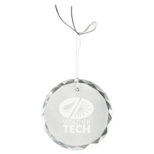 3" Crystal Round Faceted Ornament - CRY3618 - Austin Print Co.