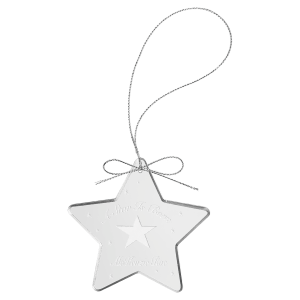 3" Crystal Star Ornament - CRY1404 - Austin Print Co.