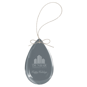 3" Crystal Teardrop Ornament - CRY1418 - Austin Print Co.