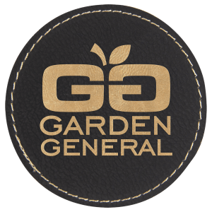 3" Round Black/Gold Laserable Leatherette Patch with Adhesive - PTH406 - Austin Print Co.