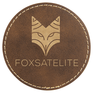 3" Round Rustic/Gold Laserable Leatherette Patch with Adhesive - PTH410 - Austin Print Co.