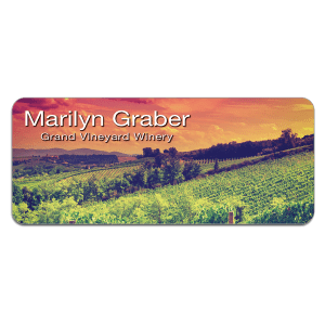 3" x 1.25" Gloss White Unisub FRP Sublimatable Name Badge with Radius Corners - UN5502 - Austin Print Co.