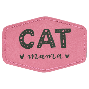 3" x 2" Hex Pink Laserable Leatherette Patch with Adhesive - PTH137 - Austin Print Co.