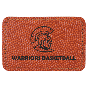 3" x 2" Rectangle Basketball Laserable Leatherette Patch with Adhesive - PTH116 - Austin Print Co.