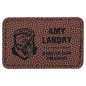 3" x 2" Rectangle Football Laserable Leatherette Patch with Adhesive - PTH115 - Austin Print Co.