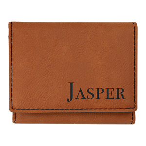 3" x 4" Rawhide Laserable Leatherette Trifold Wallet - GFT1188 - Austin Print Co.
