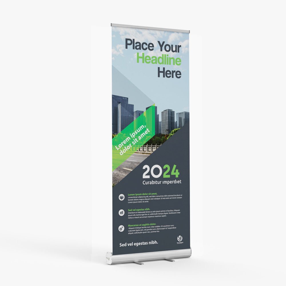 33" x 81" Retractable Banner Stand – Premium UV Printed Fabric - Austin Print Co