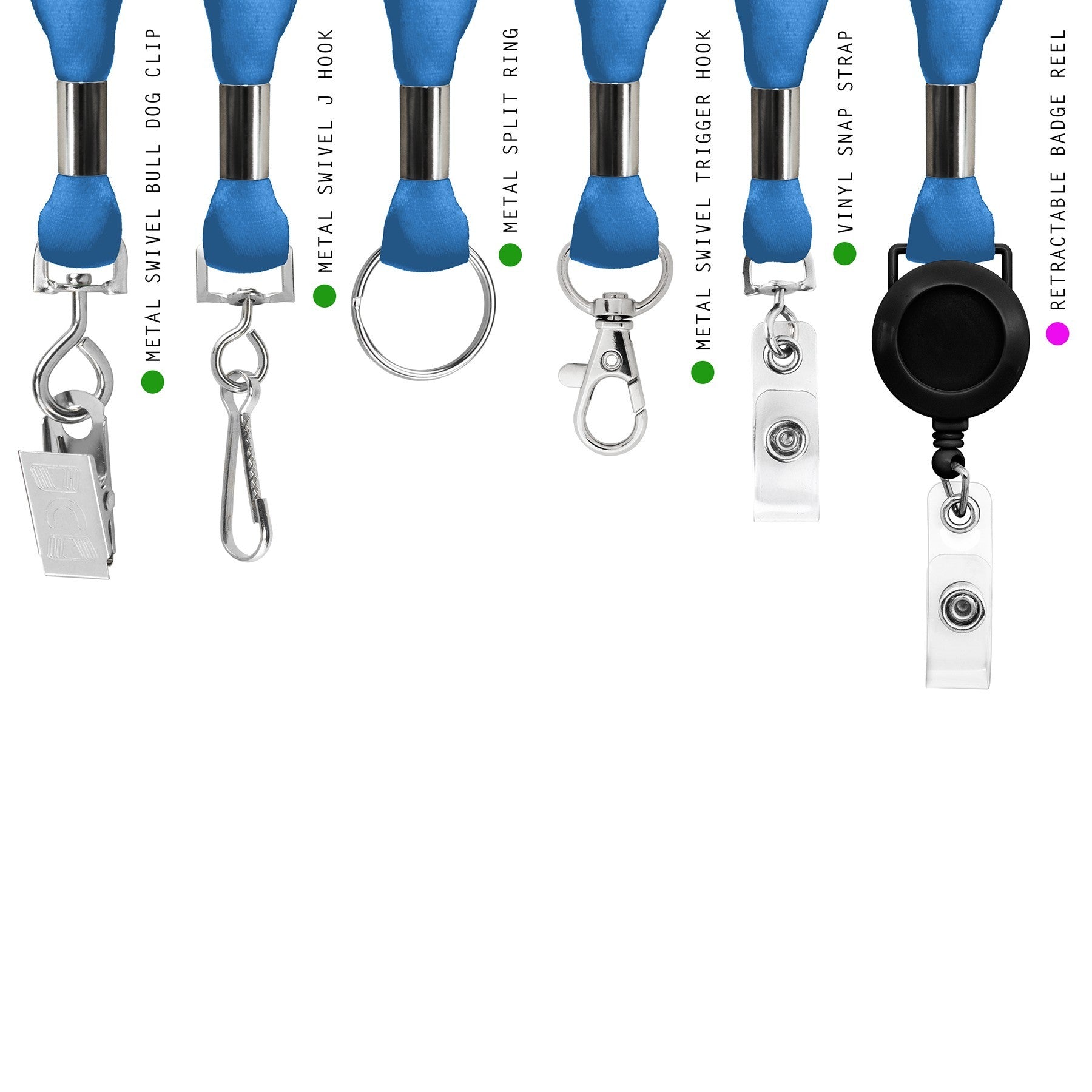 3/4" Dye - Sublimated Lanyard with Metal Crimp & Retractable Badge Reel - STS Brand