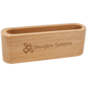 4 1/2" Beech Wood Business Card Holder - DS4B - JDS