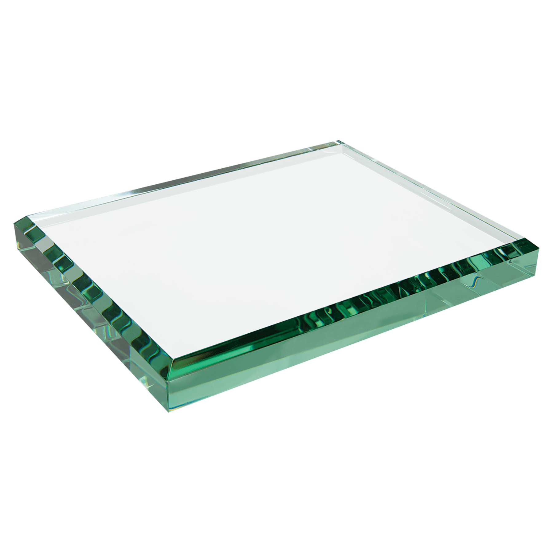 4 1/2" x 3 1/2" x 1/2" Jade Glass Paperweight - JDS