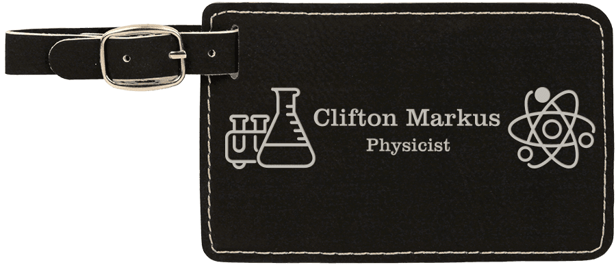 4 1/4" x 2 3/4" Laserable Leatherette Luggage Tag - JDS