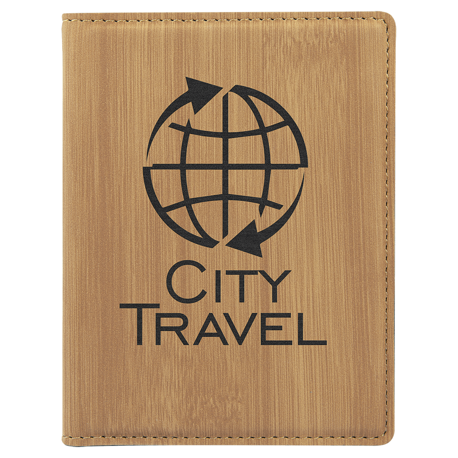 4 1/4" x 5 1/2" Laserable Leatherette Passport Holder - JDS