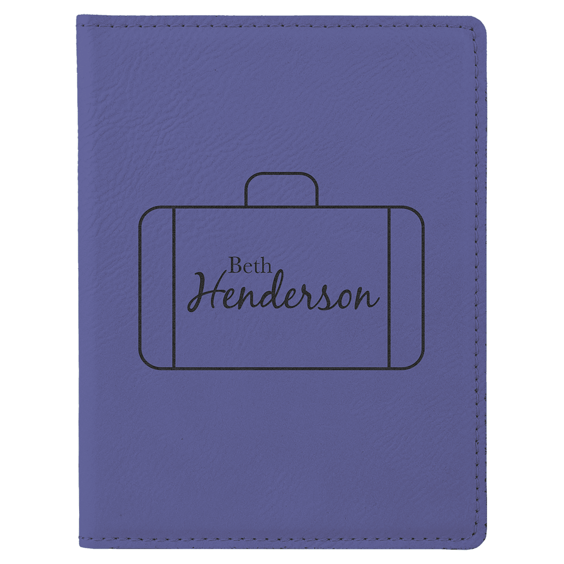 4 1/4" x 5 1/2" Laserable Leatherette Passport Holder - JDS
