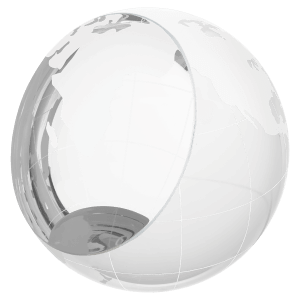 4" Crystal Globe Paperweight - CRY066 - Austin Print Co.