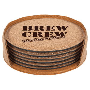 4" Round Cork 6 - Coaster Set - GFT622 - JDS