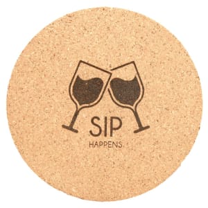 4" Round Cork Coaster - CST41 - JDS