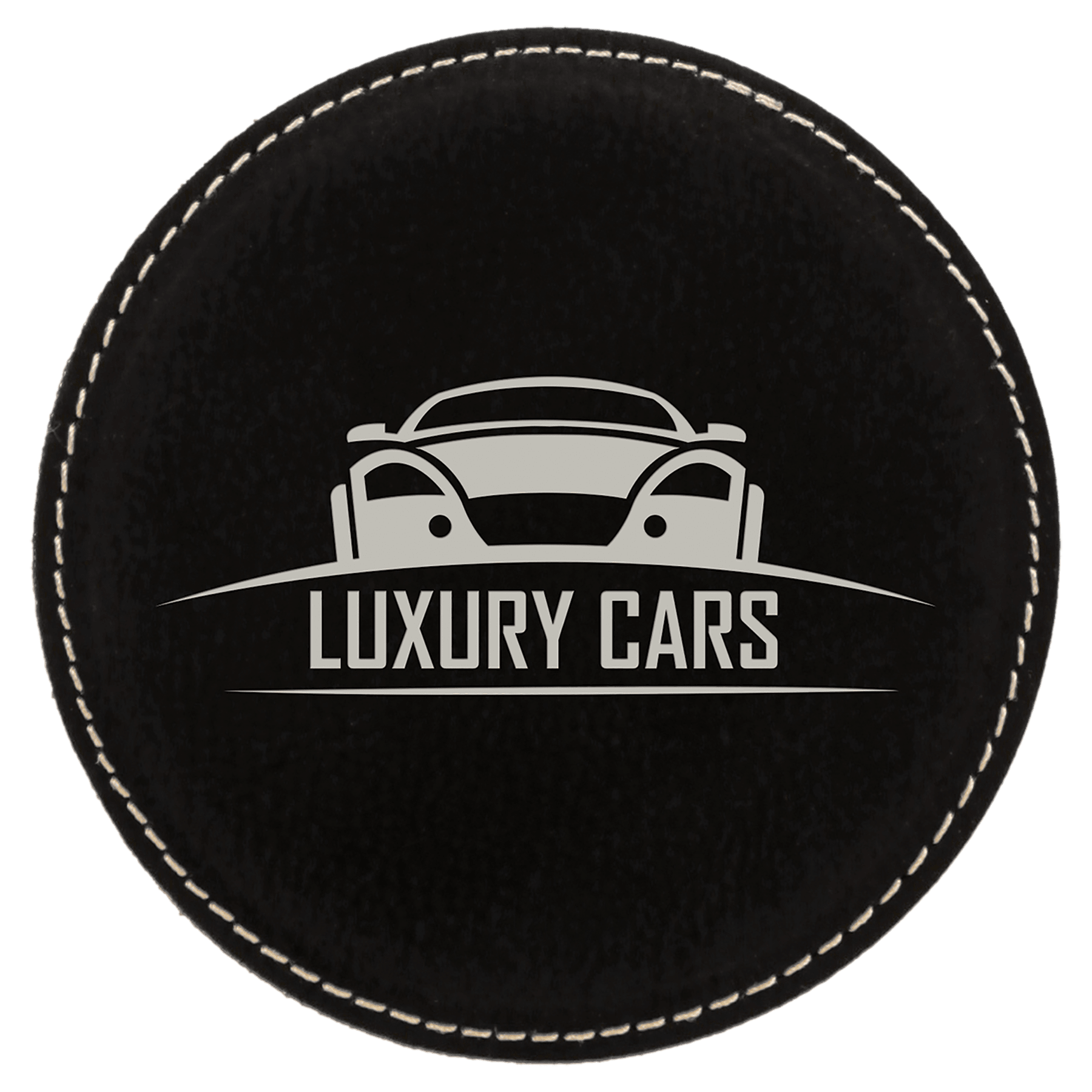 4" Round Laserable Leatherette Coaster - JDS