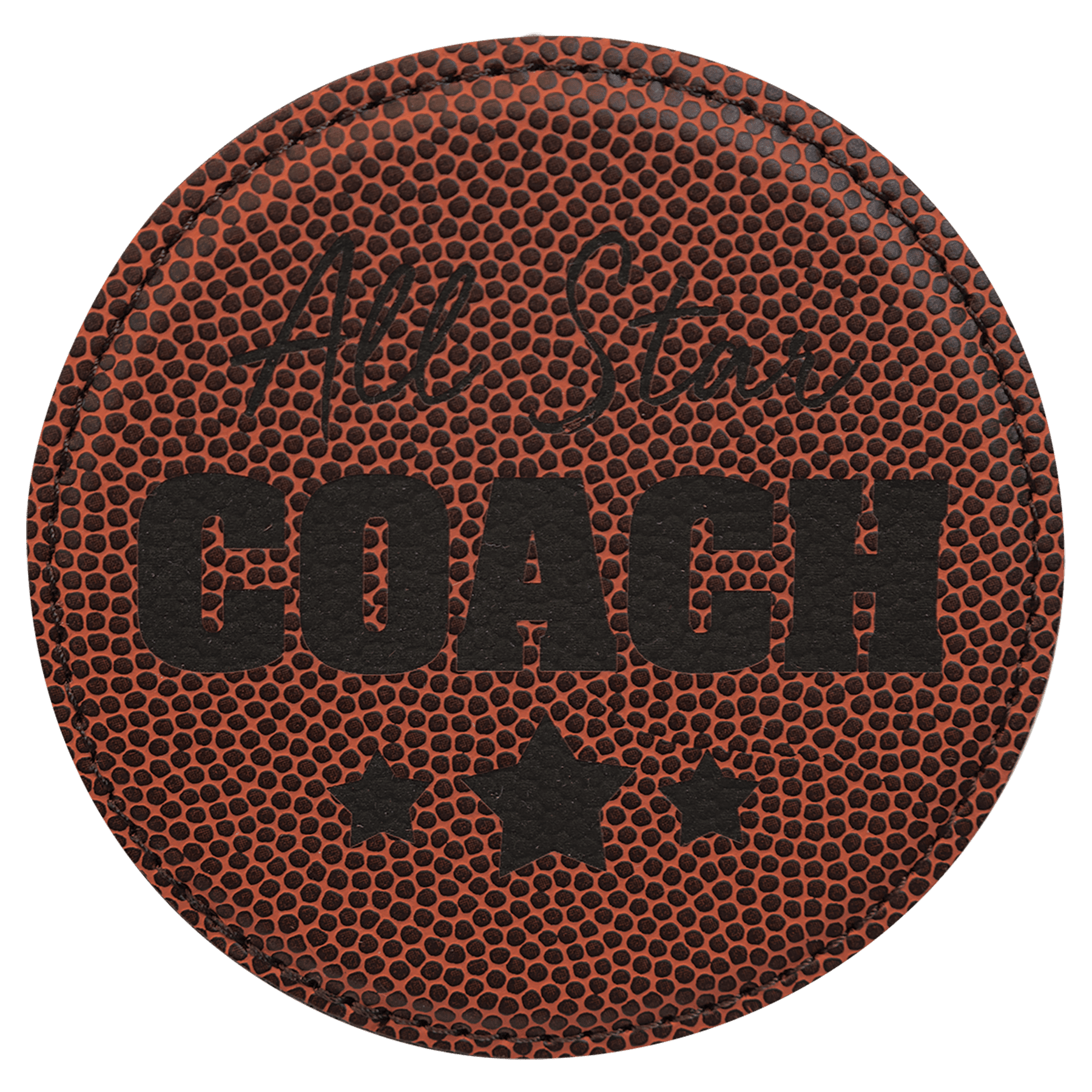 4" Round Laserable Leatherette Coaster - JDS