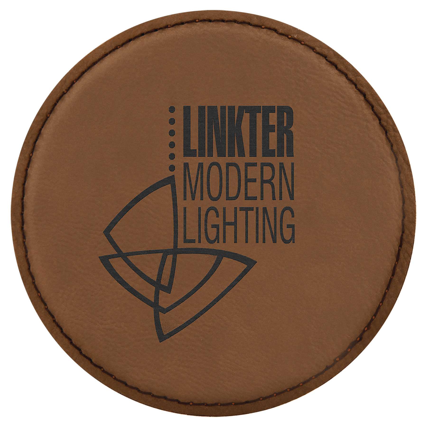 4" Round Laserable Leatherette Coaster - JDS