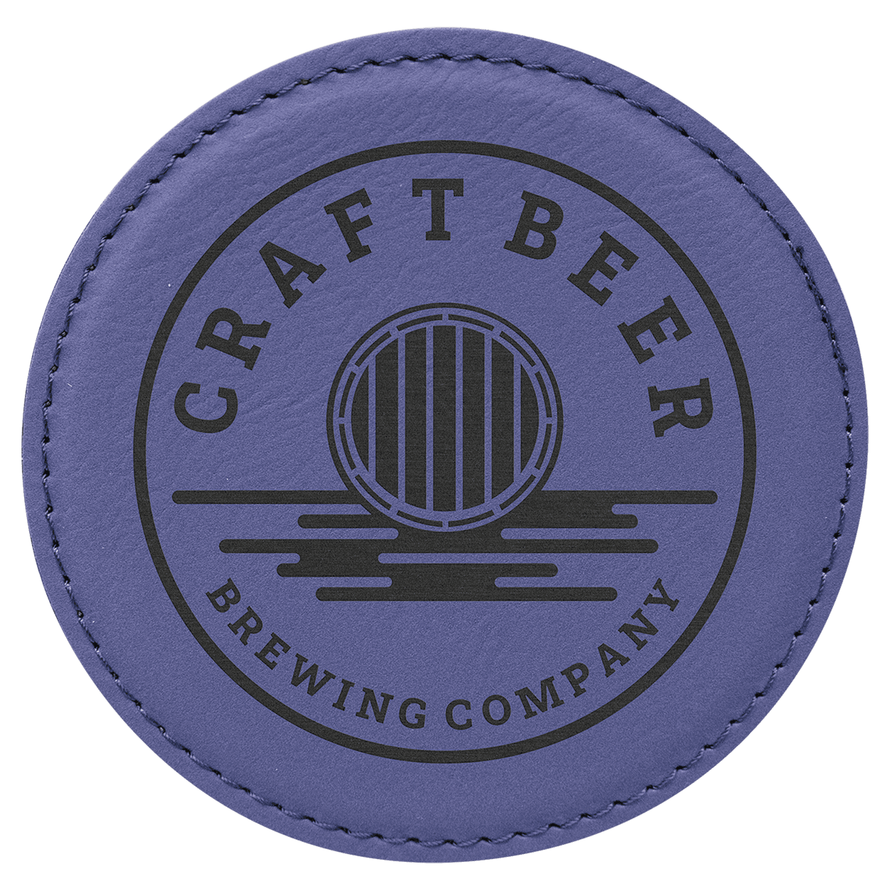 4" Round Laserable Leatherette Coaster - JDS