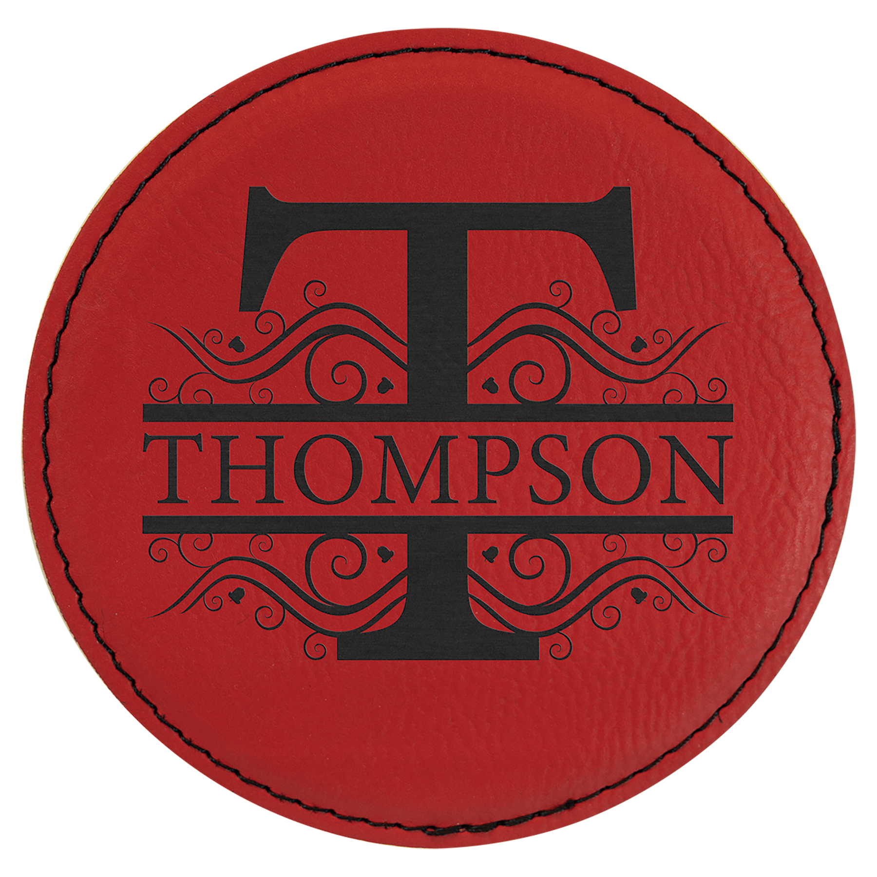 4" Round Laserable Leatherette Coaster - JDS